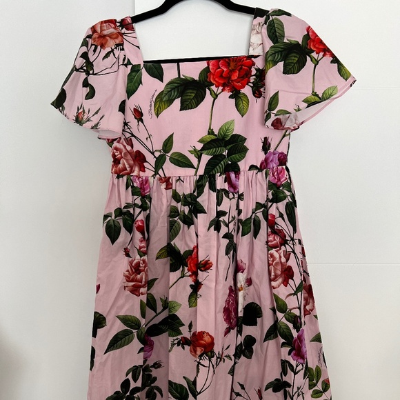 Dolce & Gabbana Other - Dolce & Gabbana Pink Short Sleeve Party Short Cap Sleeve Pleated Dress